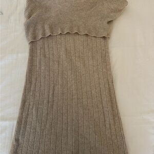 BB Dakota sweater off the shoulder dress